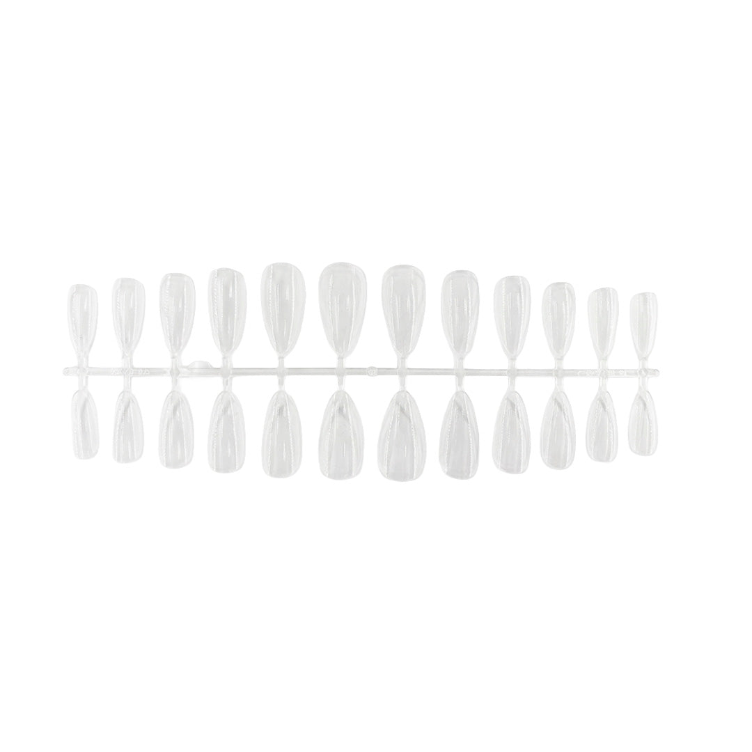 Tips Soft Gel Oval L 240 unidades para extensão profissional com Express Base, Fiberglass Gel ou AIB