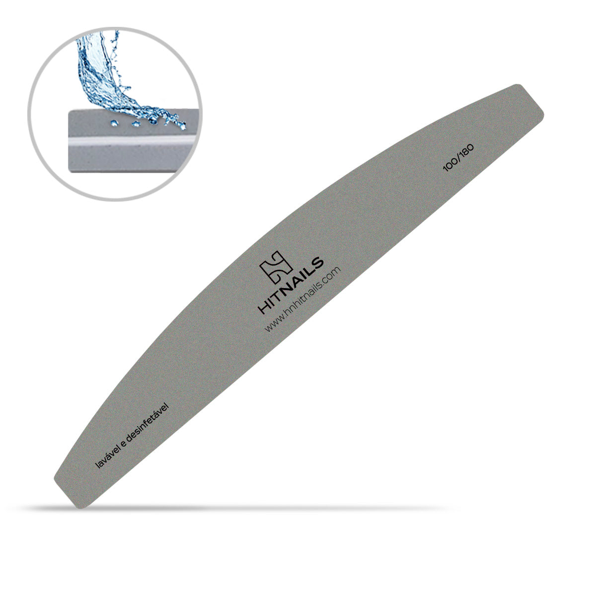 Buffer lavável e desinfetável 100/180 bloco lima profissional para unhas