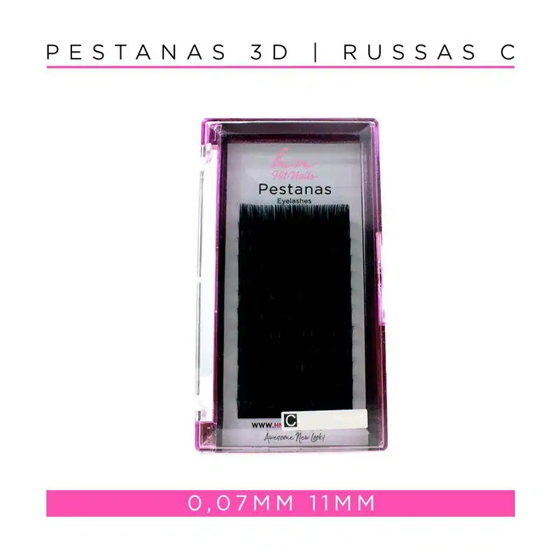 Caixa Pestanas 3D/Russas C 0,07mm 11mmCaixa
