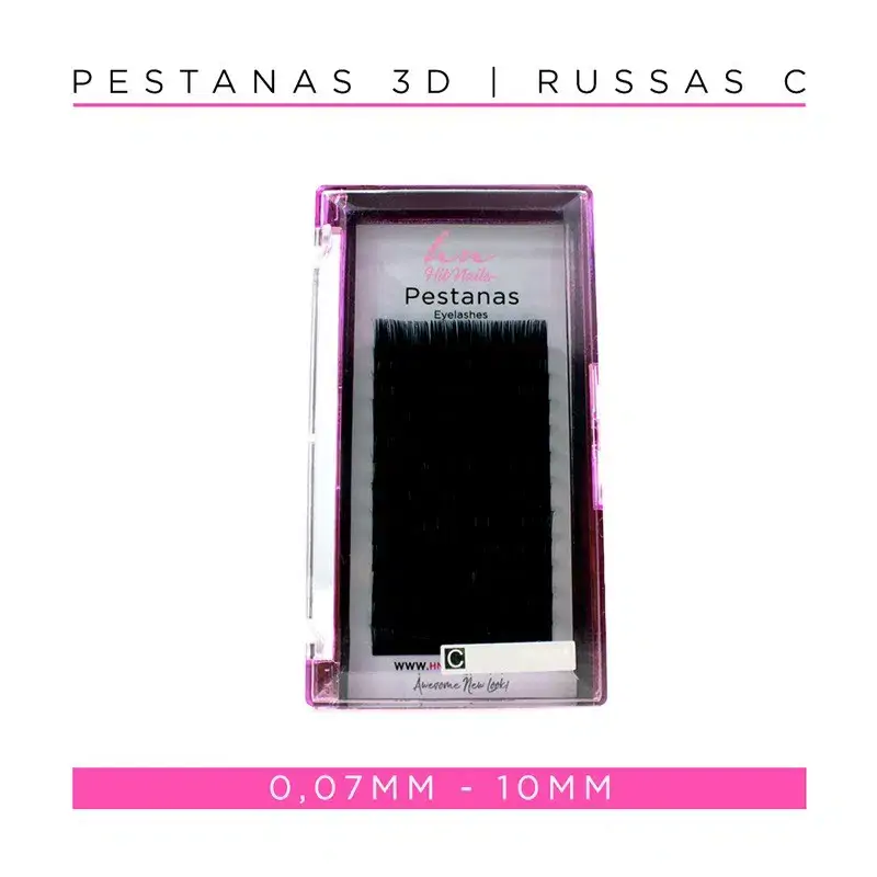 Caixa Pestanas 3D/Russas C 0,07mm 10mm