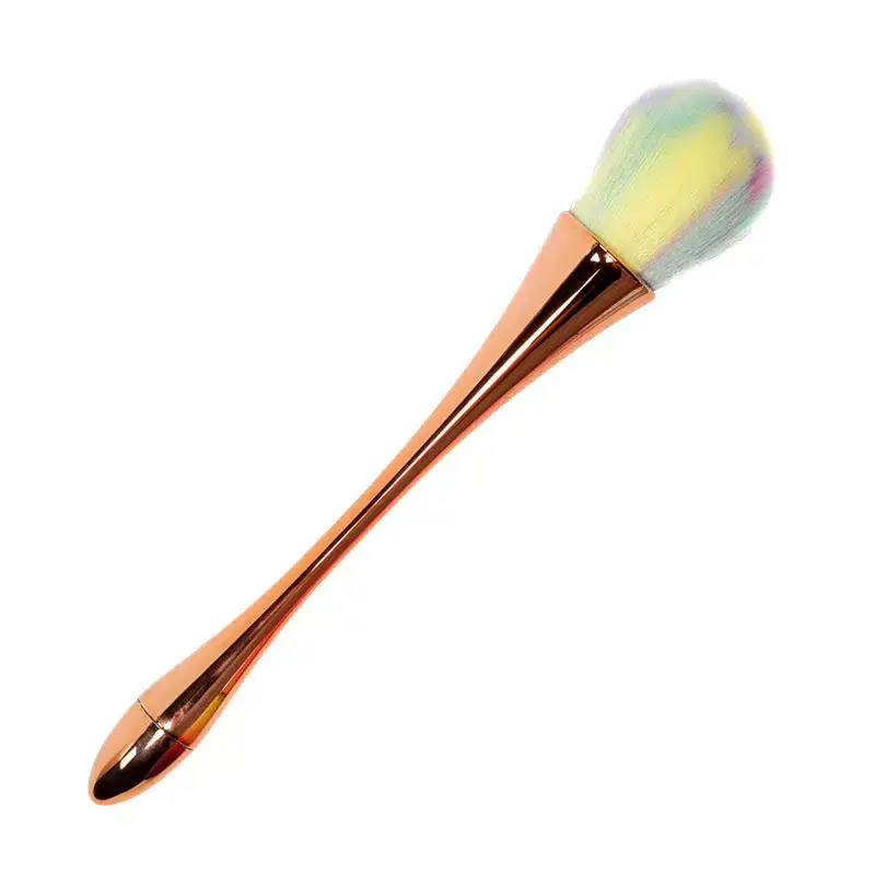 Pincel de Pó Rose Gold para limpeza profissional após limagem de unhas