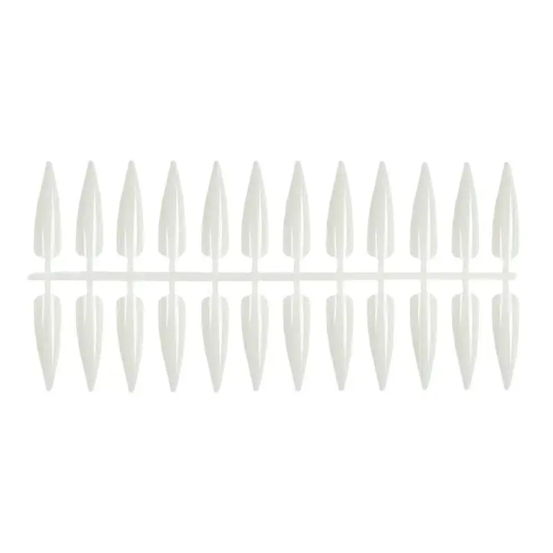 Tips Nail Art Stiletto natural em barra 120 unidades para treino e exposição