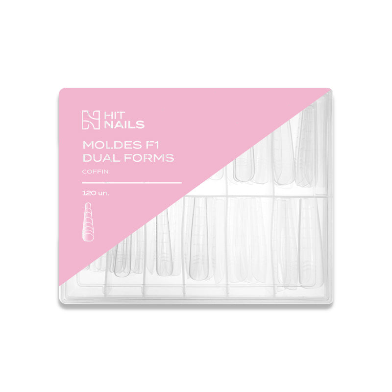 Dual Forms Moldes F1 formato Bailarina 120 unidades para alongamento profissional
