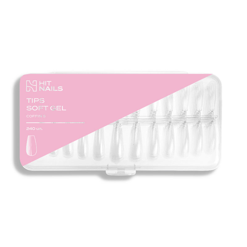 Tips Soft Gel Bailarina S 240 unidades para extensão profissional com base
