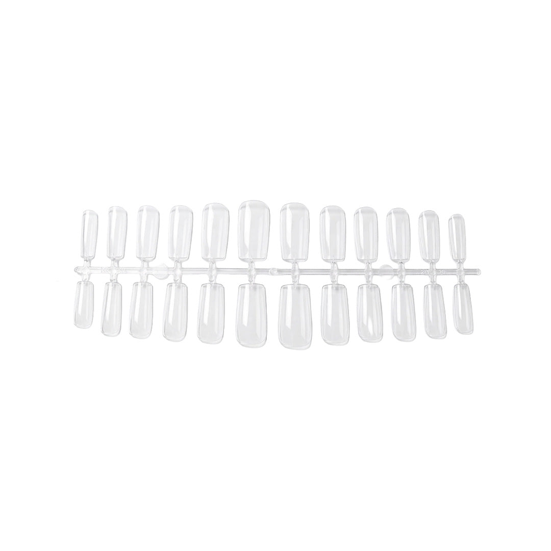 Tips Soft Gel Quadrado S 240 unidades para extensão profissional com Express Base, Fiberglass Gel ou AIB
