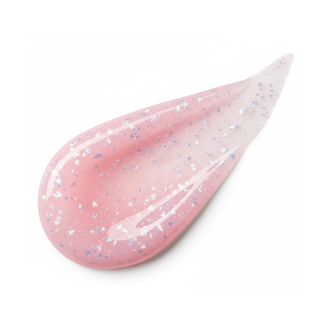 ProExpert Polygel Pink Glitter 60g com partículas de brilho para construção profissional
