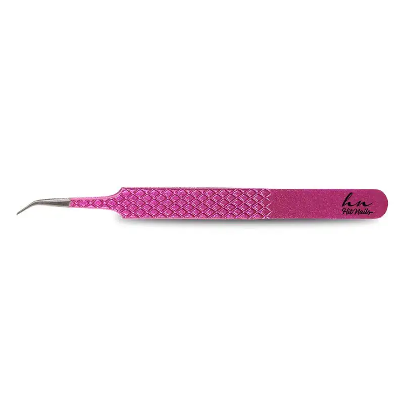 Pinça Pink Volume Russo para extensão de pestanas Hit Nails
