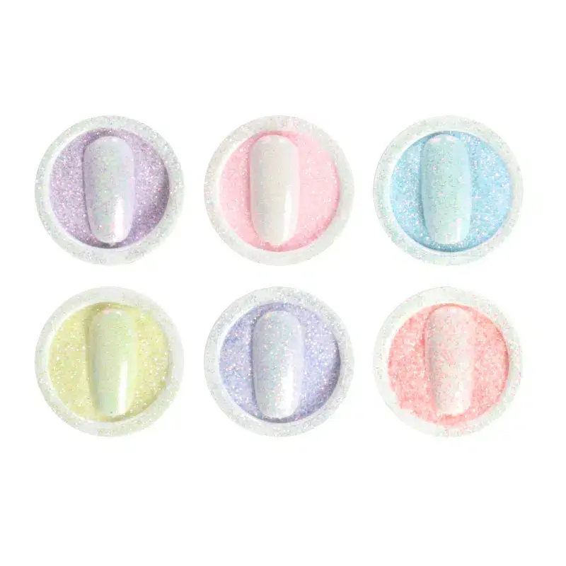 Candy Glitters Collection 6 cores para nail art Hit Nails
