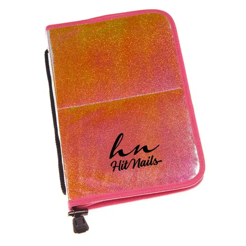 Estojo Pincéis Duplo Glitter Pink organizador profissional Hit Nails
