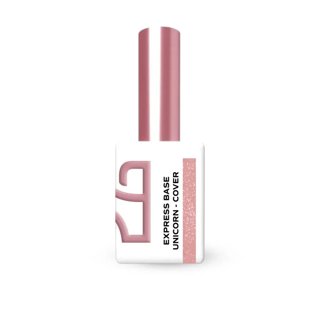 Express Base Unicorn Cover base de verniz gel camuflagem com partículas de brilho Hit Nails
