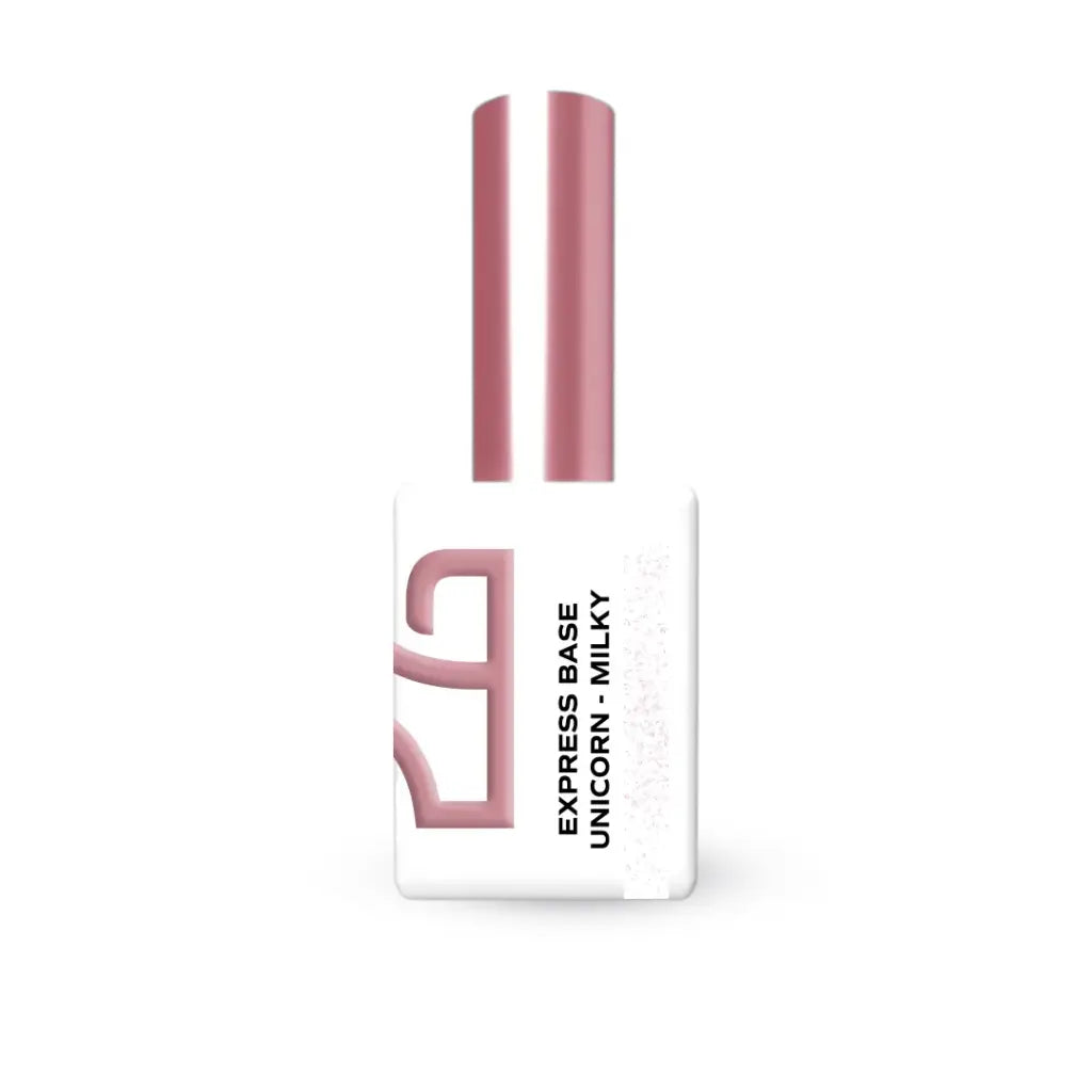 Express Base Unicorn Milky base de verniz gel com partículas de brilho tom leitoso Hit Nails

