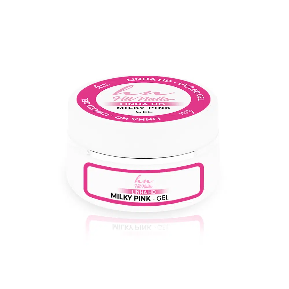 Gel de construção HD Milky Pink Hit Nails alta densidade não escorre
