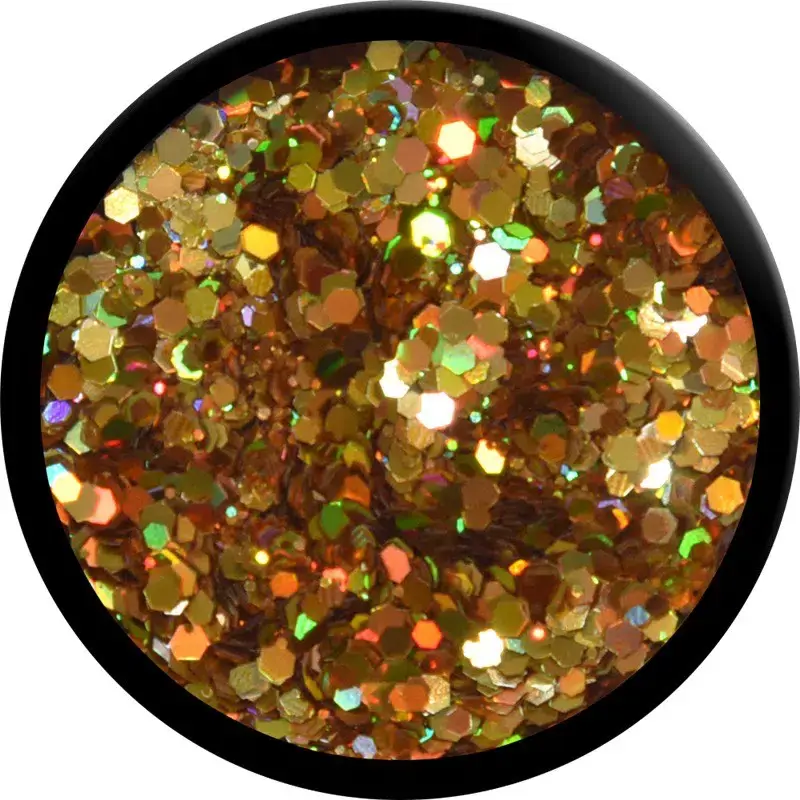 Glitter Mix 330 para decoração e nail art profissional com partículas de vários tamanhos
