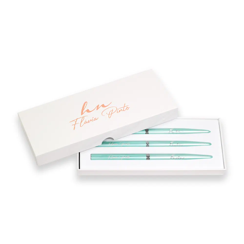 Kit pincéis Artist by Flávia Pinto nail art profissional
