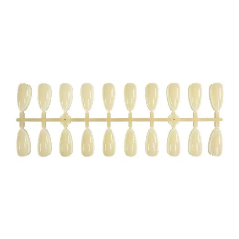 Tips Nail Art Oval natural em barra 100 unidades para treino e exposição
